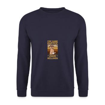 Eine Kanne Kaffee Kaffeeliebhaber Kaffeetrinker - Unisex Pullover - Navy - Vorne - Alina (178cm) & Michal (187cm)