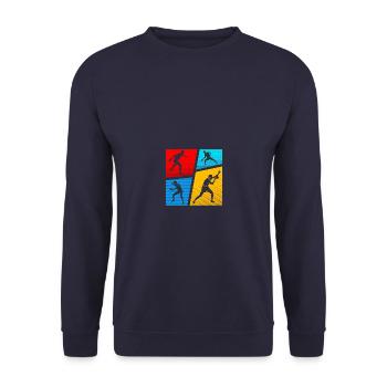 Joueur de tennis de table Tennis de table - Sweat-shirt Unisexe - marine - Devant - Alina (178cm) & Michal (187cm)