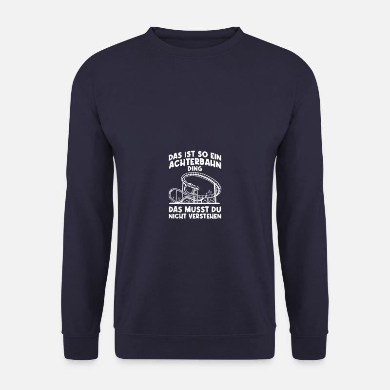 Freizeitpark Rollercoaster Achterbahn Freak - Unisex Pullover - Navy
