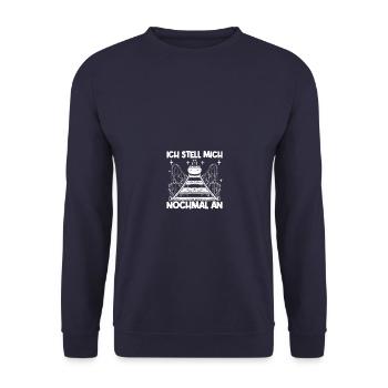 Die tut nix Freizeitpark Achterbahn Freak - Unisex Pullover - Navy - Vorne - Alina (178cm) & Michal (187cm)