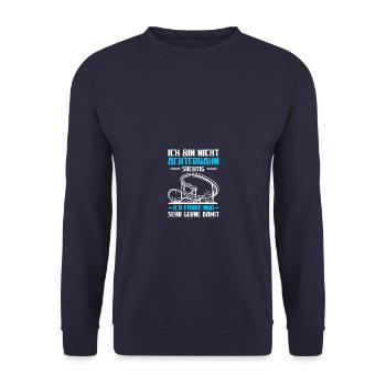 Freizeitpark Rollercoaster Achterbahn süchtig - Unisex Pullover - Navy - Vorne - Alina (178cm) & Michal (187cm)