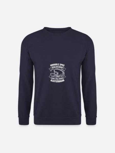 Opa Freizeitpark Rollercoaster Achterbahn Freak - Unisex Pullover - Navy