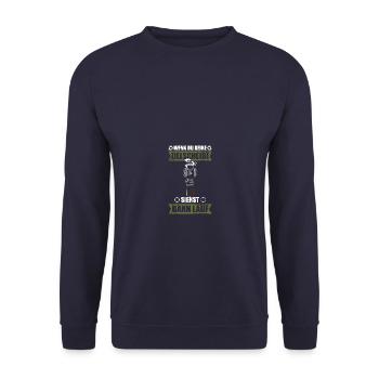 Sportschießen Schützenfest Sportschütze - Unisex Pullover - Navy - Vorne - Alina (178cm) & Michal (187cm)