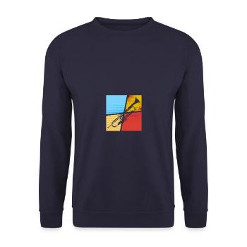 Trumpet Trumpet Player - Unisex Sweatshirt - navy - Front - Alina (178cm) & Michal (187cm)