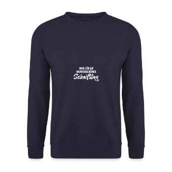 Wunderschöner Scheißtag Humor Sarkasmus Bürohumor - Unisex Pullover - Navy - Vorne - Alina (178cm) & Michal (187cm)