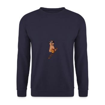 Meerkat Trombone Trombone Player Trombonist - Unisex Sweatshirt - navy - Front - Alina (178cm) & Michal (187cm)