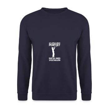 Spektakulär Posaune Posaunenspieler Posaunist - Unisex Pullover - Navy - Vorne - Alina (178cm) & Michal (187cm)