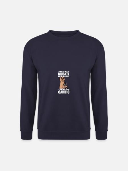 Bodybuilding Cardio Bodybuilder Gym Kraftsport - Unisex Pullover - Navy