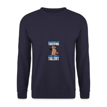 Talent Federball Badminton Badmintonspieler - Unisex Pullover - Navy - Vorne - Alina (178cm) & Michal (187cm)