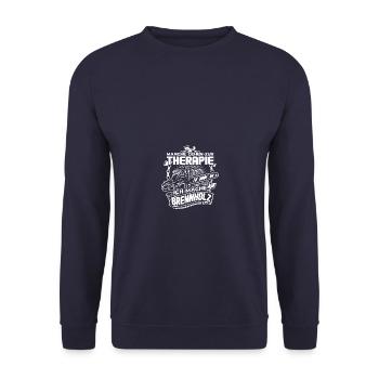 Therapie Holz machen Holzfäller Waldarbeiter - Unisex Pullover - Navy - Vorne - Alina (178cm) & Michal (187cm)