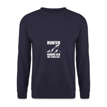 Runter Paragleiter Gleitschirmflieger Paragliding - Unisex Pullover - Navy - Vorne - Alina (178cm) & Michal (187cm)