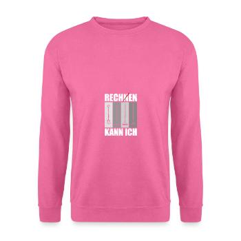 Rechen kann ich Gärtner Gartenarbeit Garten - Unisex Pullover - Pink - Vorne
