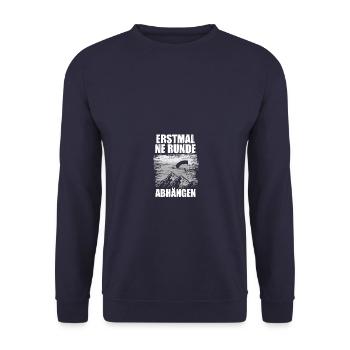 Abhängen Paragleiter Gleitschirm Paragliding - Unisex Pullover - Navy - Vorne - Alina (178cm) & Michal (187cm)