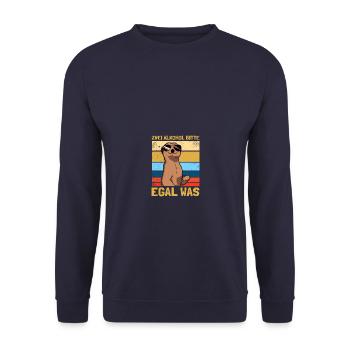 Zwei Alkohol Biertrinker Bierliebhaber Bier - Unisex Pullover - Navy - Vorne - Alina (178cm) & Michal (187cm)
