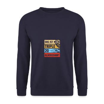 Triple 20 Dartspieler Darts Dart - Unisex Pullover - Navy - Vorne - Alina (178cm) & Michal (187cm)