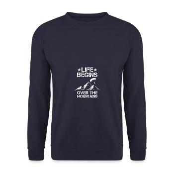 Life Paragleiter Gleitschirmflieger Paragliding - Unisex Pullover - Navy - Vorne - Alina (178cm) & Michal (187cm)