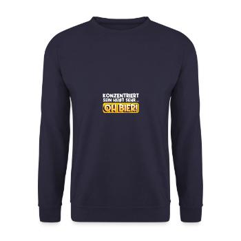 Oh beer! Beer drinkers Beer lovers Beer - Unisex Sweatshirt - navy - Front - Alina (178cm) & Michal (187cm)