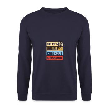 Double Checkout Darts Player Darts Darts - Unisex Sweatshirt - navy - Front - Alina (178cm) & Michal (187cm)