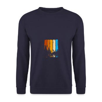 Forest Wood making Lumberjack Forest worker Forester - Unisex Sweatshirt - navy - Front - Alina (178cm) & Michal (187cm)