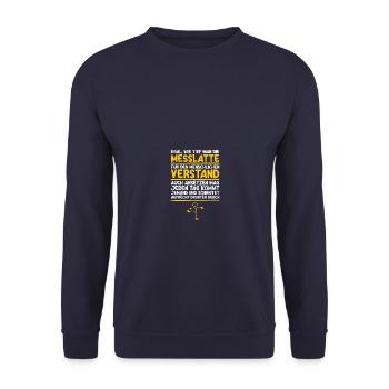 Messlatte Humor Sarkasmus Ironie - Unisex Pullover - Navy - Vorne - Alina (178cm) & Michal (187cm)