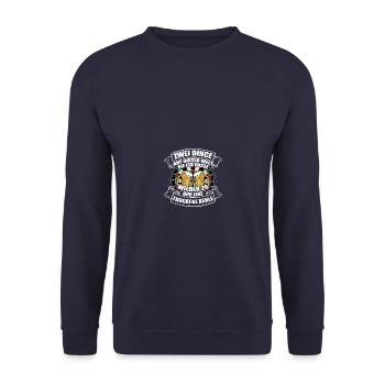 Wieder 26 Dartspieler Darts Dart - Unisex Pullover - Navy - Vorne - Alina (178cm) & Michal (187cm)