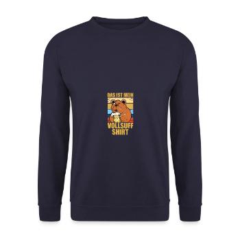 Vollsuff Biertrinker Bierliebhaber Bier - Unisex Pullover - Navy - Vorne - Alina (178cm) & Michal (187cm)