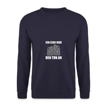 Tontechniker Toningenieur Tonmeister - Unisex Pullover - Navy - Vorne - Alina (178cm) & Michal (187cm)