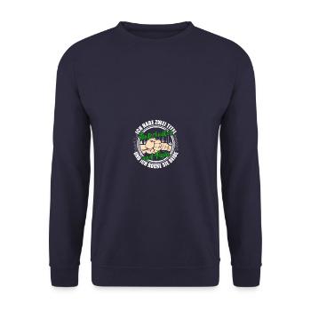 Papa und Tontechniker Toningenieur Tonmeister - Unisex Pullover - Navy - Vorne - Alina (178cm) & Michal (187cm)