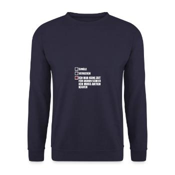 Aktien kaufen Aktienmarkt Börse Trader - Unisex Pullover - Navy - Vorne - Alina (178cm) & Michal (187cm)