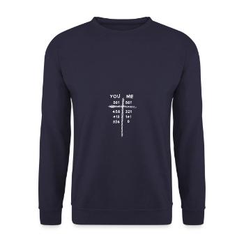 Vous moi joueur de fléchettes fléchettes fléchettes fléchettes - Sweat-shirt Unisexe - marine - Devant - Alina (178cm) & Michal (187cm)