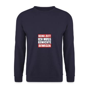 Keine Zeit Bodybuilding Bodybuilder Gym Kraftsport - Unisex Pullover - Navy - Vorne - Alina (178cm) & Michal (187cm)