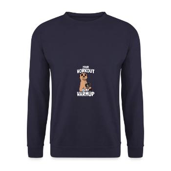 Votre entraînement Musculation Bodybuilder Musculation - Sweat-shirt Unisexe - marine - Devant - Alina (178cm) & Michal (187cm)