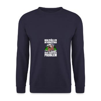 Bûcheron retraité forestier - Sweat-shirt Unisexe - marine - Devant - Alina (178cm) & Michal (187cm)