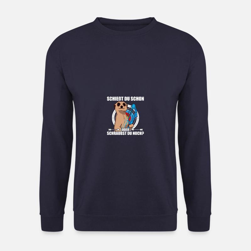 Schießt du Pfeil Bogen Bogenschießen Bogenschütze - Unisex Pullover - Navy