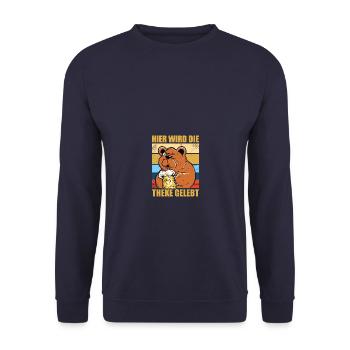 The Counter Lived, Beer Drinker, Beer Lover, Beer - Unisex Sweatshirt - navy - Front - Alina (178cm) & Michal (187cm)