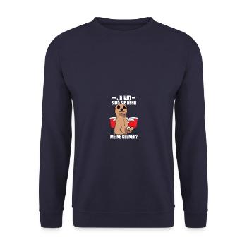 My Opponents Beer Pong Beer Pong - Unisex Sweatshirt - navy - Front - Alina (178cm) & Michal (187cm)