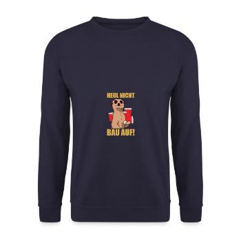 Don't cry build Beer Pong Beer Pong - Unisex Sweatshirt - navy - Front - Alina (178cm) & Michal (187cm)