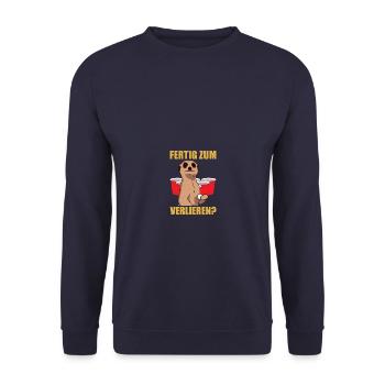 Ready to lose? Beer Pong Beer Pong - Unisex Sweatshirt - navy - Front - Alina (178cm) & Michal (187cm)