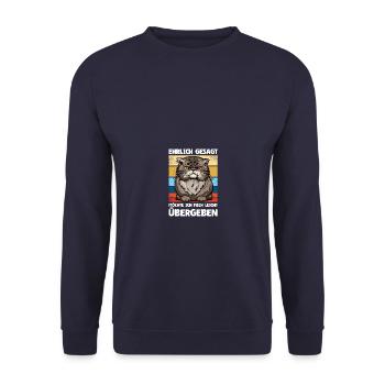 Easily Passed Humor Sarcasm Fun - Unisex Sweatshirt - navy - Front - Alina (178cm) & Michal (187cm)