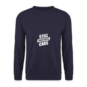 Still playing with cars car lovers - Unisex Sweatshirt - navy - Front - Alina (178cm) & Michal (187cm)