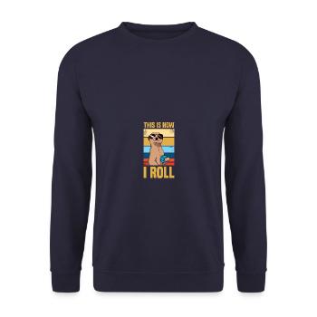 This is how i roll Petanque Boule Boulespieler - Unisex Pullover - Navy - Vorne - Alina (178cm) & Michal (187cm)