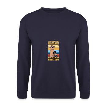 Juste si difficile musculation musculation musculation exercice de poids - Sweat-shirt Unisexe - marine - Devant - Alina (178cm) & Michal (187cm)