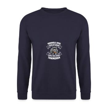 Cool Grandpas Musculation Musculation Gym Musculation Musculation - Sweat-shirt Unisexe - marine - Devant - Alina (178cm) & Michal (187cm)