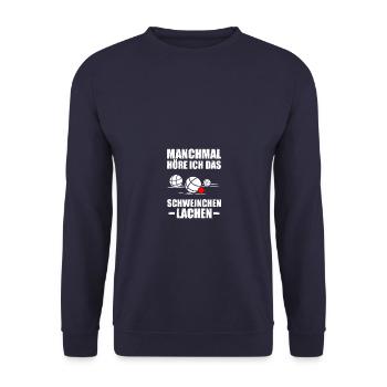 Sometimes I listen to petanque boules petanque players - Unisex Sweatshirt - navy - Front - Alina (178cm) & Michal (187cm)