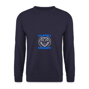 Planet massive bodybuilding bodybuilder weight training - Unisex Sweatshirt - navy - Front - Alina (178cm) & Michal (187cm)