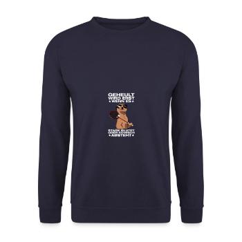 Howling badminton badminton badminton player - Unisex Sweatshirt - navy - Front - Alina (178cm) & Michal (187cm)
