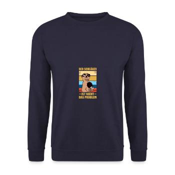 The racket table tennis table tennis player - Unisex Sweatshirt - navy - Front - Alina (178cm) & Michal (187cm)