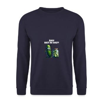 Bro! Is that you?! Cucumber Pickle Cucumber Lovers - Unisex Sweatshirt - navy - Front - Alina (178cm) & Michal (187cm)