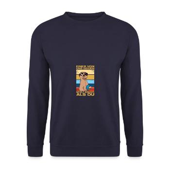 One of us petanque boules boules player - Unisex Sweatshirt - navy - Front - Alina (178cm) & Michal (187cm)