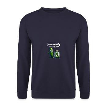 Is that you Bro?! Cucumber Pickle Cucumber Lovers - Unisex Sweatshirt - navy - Front - Alina (178cm) & Michal (187cm)
